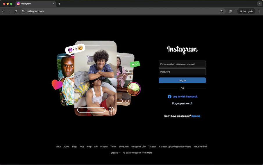 Instagram Web version